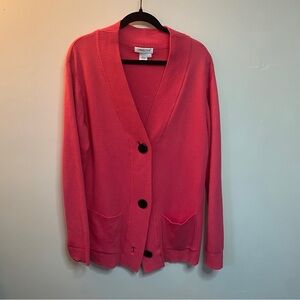 Coldwater Creek Coral Cardigan Sweater size large